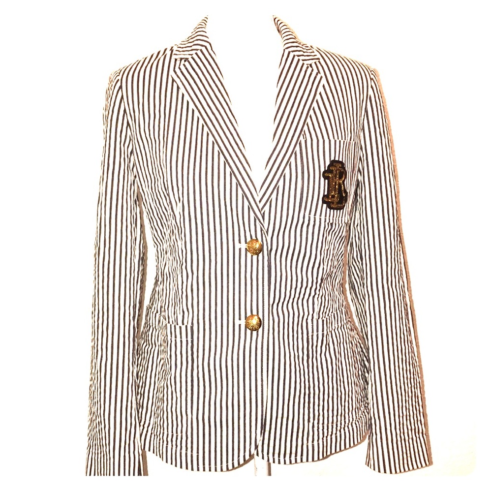NWT LAUREN BY RALPH LAUREN STRIPED BLAZER SIZE 6